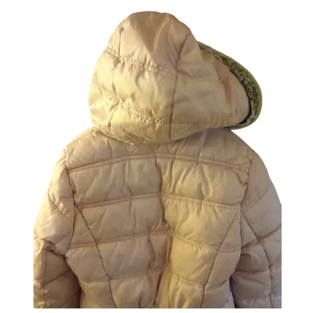 Girls SAGE Collective Pink Puffer Hooded Jacket Size M